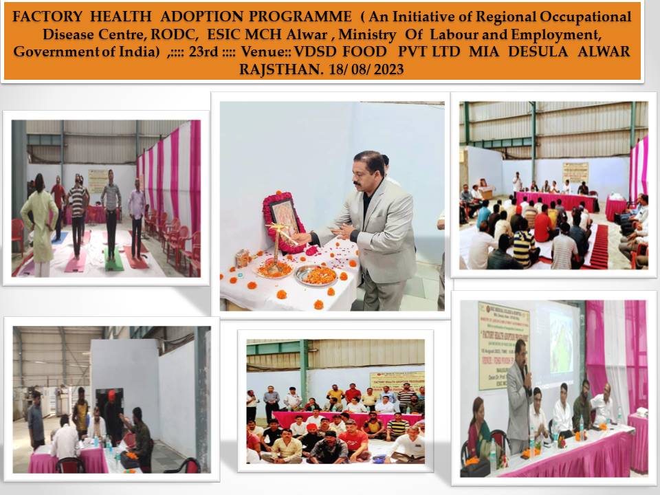 VSDN Food Pvt Ltd Factory Health Adoption programme 18-08-2023